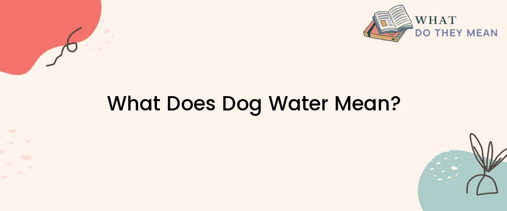 What Does Dog Water Mean?