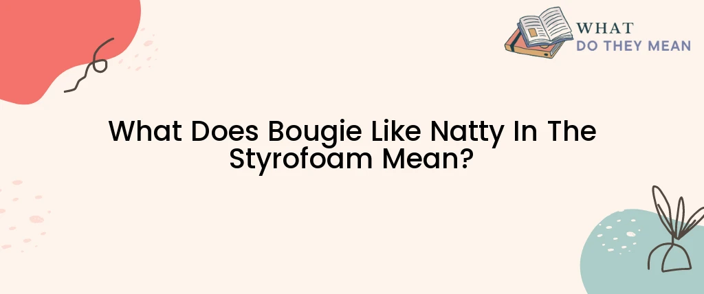 What Does Bougie Like Natty In The Styrofoam Mean?